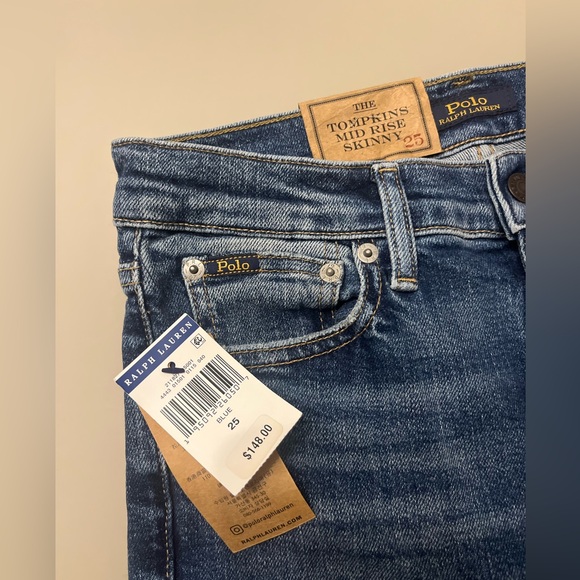 BNWT Polo Ralph Lauren Tompkins Mid Rise Skinny Jeans - Picture 3 of 3